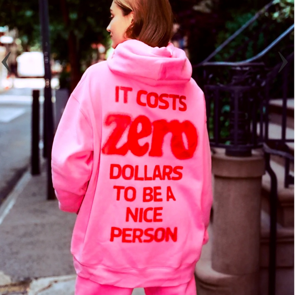 The Mayfair Group It Cost Zero Dollars To Be A Nice Person Hoodie M / L